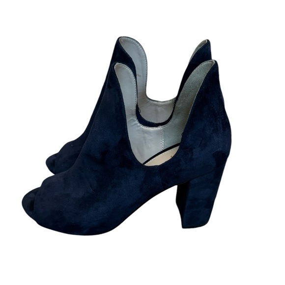 Cole Haan Navy Suede Leather Platform‎ Booties | Women’s Size 6 - Picture 1 of 10